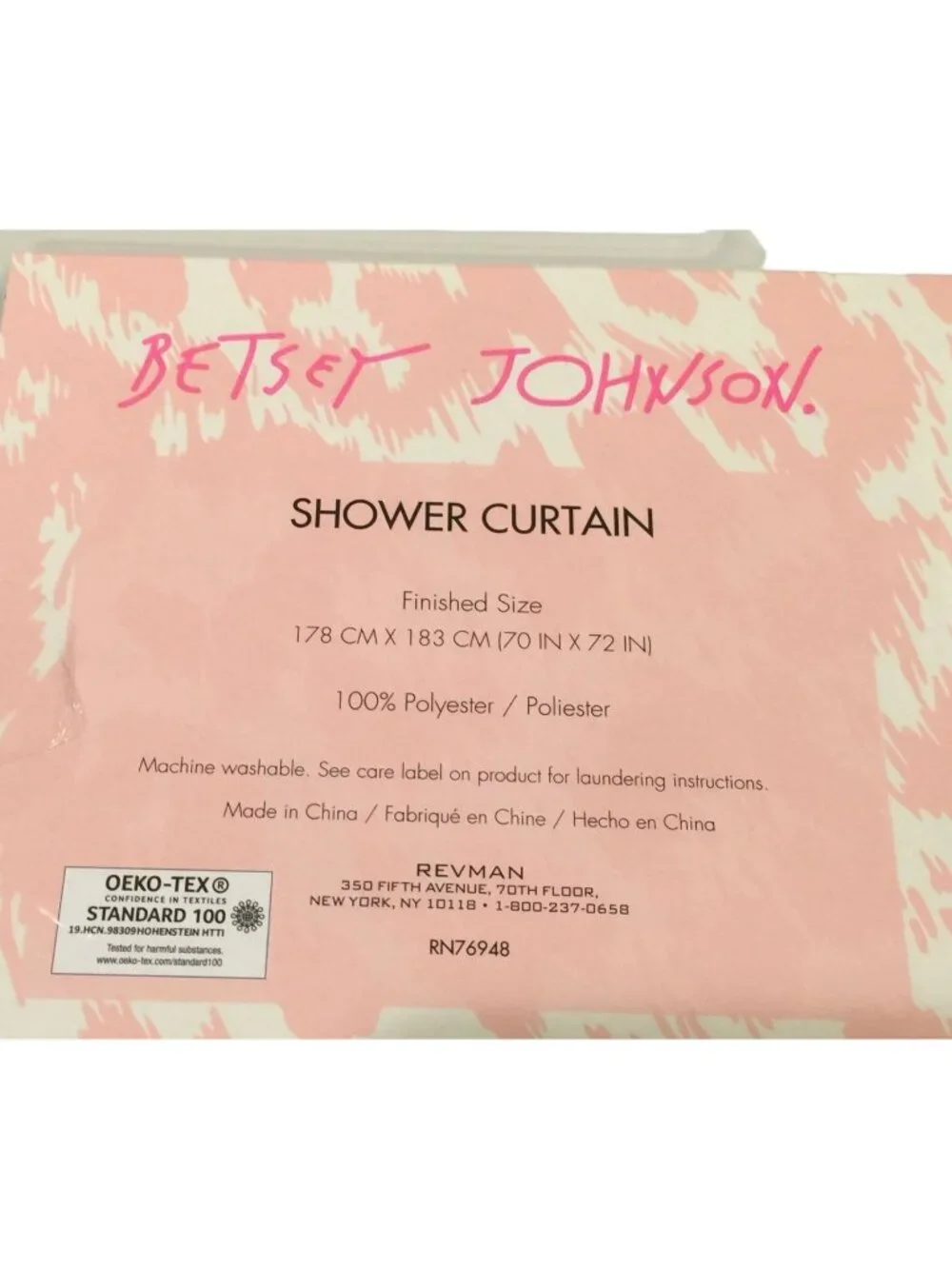 Betsey Johnson Skull Garden Black Microfiber Fabric Shower Curtain